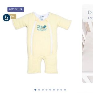 Baby Merlin's Magic Sleepsuit in Soft Yellow-Set of 2